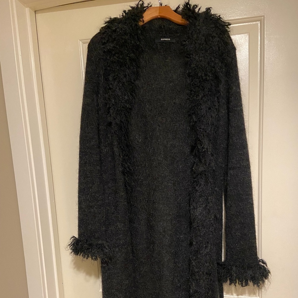 Express mohair blend duster sweater size M